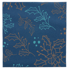 Image SERVIETTES 'HOLLY' 55 G/M2 40x40 CM BLEU AIRLAID (700 UNITÉ) #1