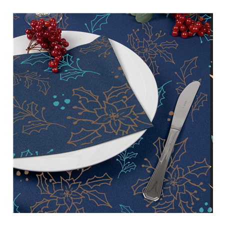 SERVIETTES 'HOLLY' 55 G/M2 40x40 CM BLEU AIRLAID (700 UNITÉ)