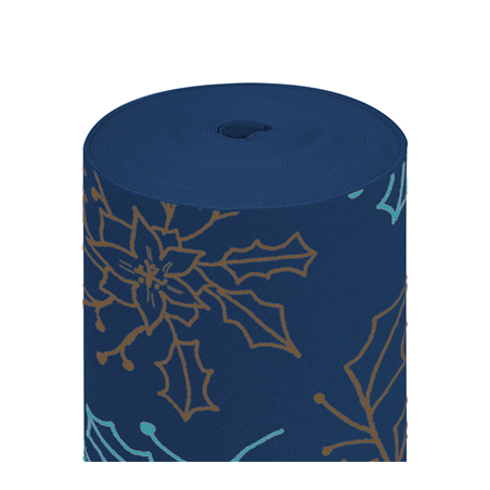 Image CHEMINS DE TABLE 'HOLLY' 55 G/M2 0,30x12 M BLEU AIRLAID (6 UNITÉ) #1