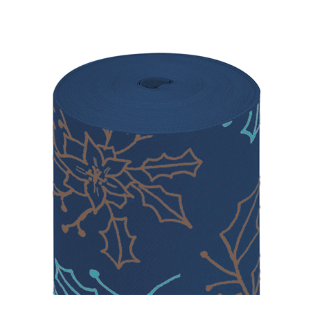 Image "TETE-A-TETE" 'HOLLY' 55 G/M2 0,40x12 M BLEU AIRLAID (6 UNITÉ) #1