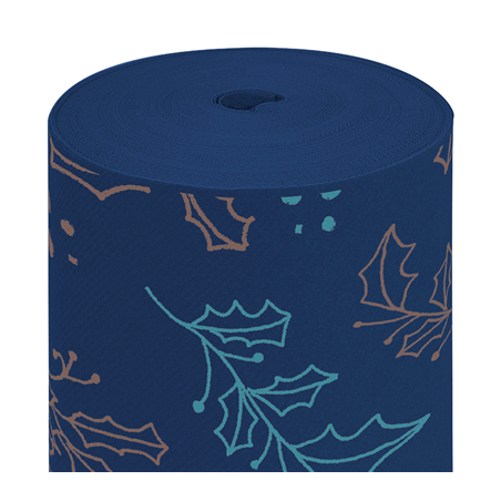 Image NAPPE 'HOLLY' 55 G/M2 1,20x25 M BLEU AIRLAID (1 UNITÉ) #1