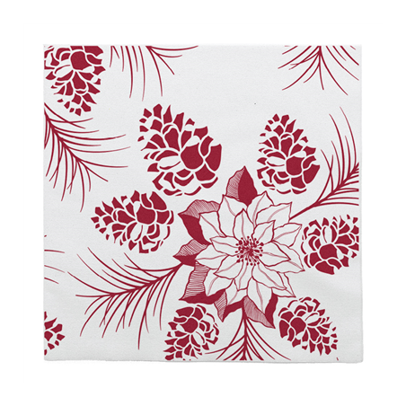 Image SERVIETTES "LIKE LINEN" 'POINSETTIA' 70 G/M2 40x40 CM SPUNLACE (600 UNITÉ) #1