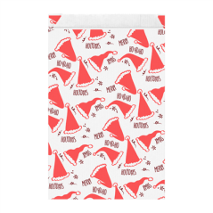 Image SACHETS PLATS LISERÉ 'SANTA' 60 G/M2 19+8x35 CM CELLULOSE (1500 UNITÉ) #1