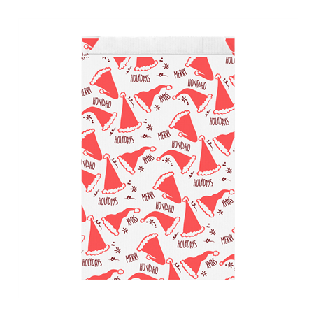 Image SACHETS PLATS LISERÉ 'SANTA' 60 G/M2 19+8x35 CM CELLULOSE (1500 UNITÉ) #1