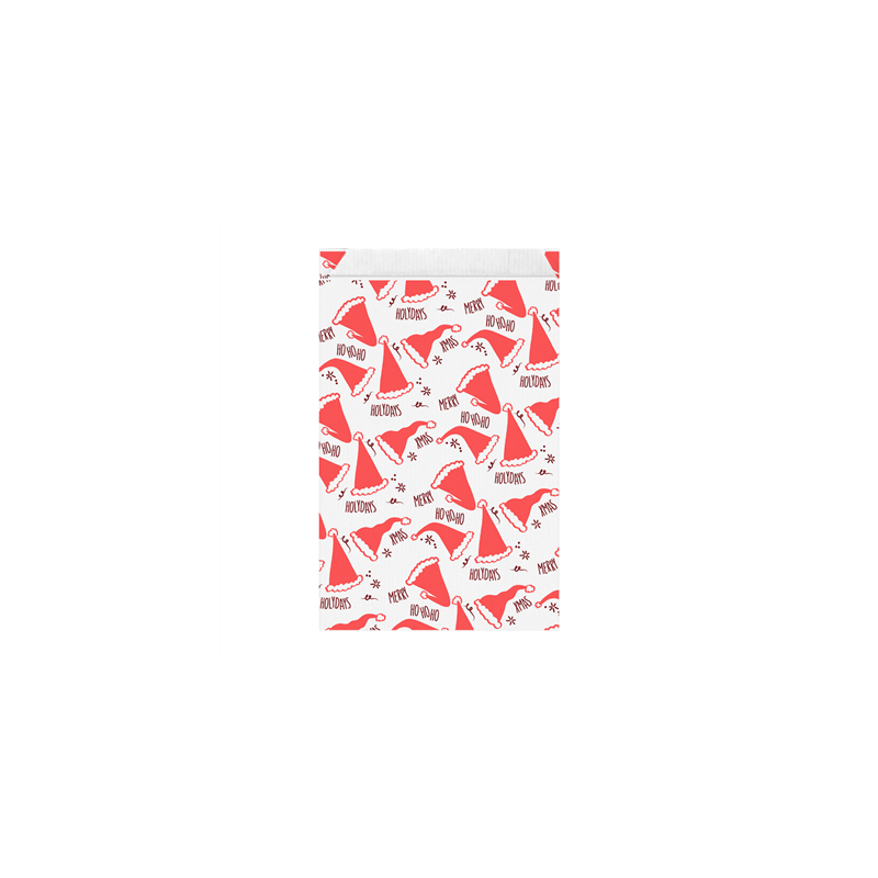 SACHETS PLATS LISERÉ 'SANTA' 60 G/M2 12+5x18 CM CELLULOSE (250 UNITÉ) SACHETS PLATS LISERÉ 'SANTA' 60 G/M2 12+5x18 CM CELLULOSE (250 UNITÉ)