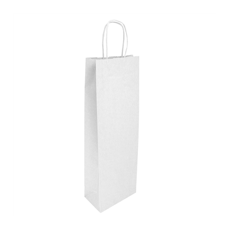 Image SACS SOS AVEC ANSES 1 BOTEILLE  100 G/M2 14+8x40 CM BLANC CELLULOSE (250 UNITÉ) #1