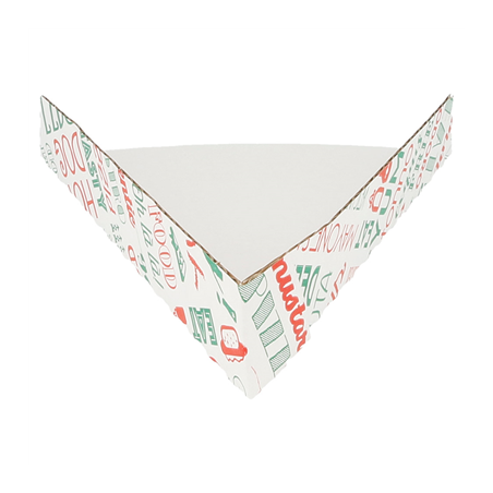 PELLES TRIANG. PIZZAS 'PAROLE' 21x16,5x3,5 CM BLANC CARTON (1200 UNITÉ)