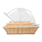 Image CORBEILLE SIMILAIRE OSIER AVEC COUPOLE GN 1/1  53,5x33,5x28 CM BEIGE PP (1 UNITÉ) #3