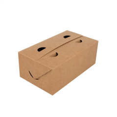 Image BOÎTES REPAS À EMPORTER 1 L 300 G/M2 11x18x7 CM MARRON CARTON (50 UNITÉ) #1