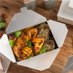 Image BOÎTES AMÉRICAINES 'THEPACK' 1350 ML 230 G/M2 15,2x12,1x6,5 CM BLANC CARTÓN ONDULADO NANO-MICRO + ALUMINIO (300 UNITÉ) #3