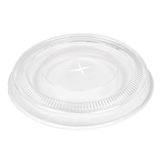 Image COUVERCLES PLATS À CROIX POUR 224.01  Ø 8,5x0,8 CM TRANSPARENT PLA (800 UNITÉ) #1