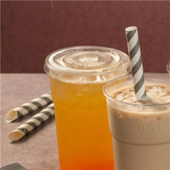 Image COUVERCLES PLATS À CROIX POUR 224.01  Ø 8,5x0,8 CM TRANSPARENT PLA (800 UNITÉ) #4