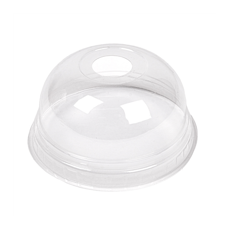Image COUVERCLES COUPOLE AVEC ORIFICE POUR 224.01  Ø 8,5x4,2 CM TRANSPARENT PLA (800 UNITÉ) #1
