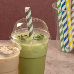 Image COUVERCLES COUPOLE AVEC ORIFICE POUR 224.01  Ø 8,5x4,2 CM TRANSPARENT PLA (800 UNITÉ) #4