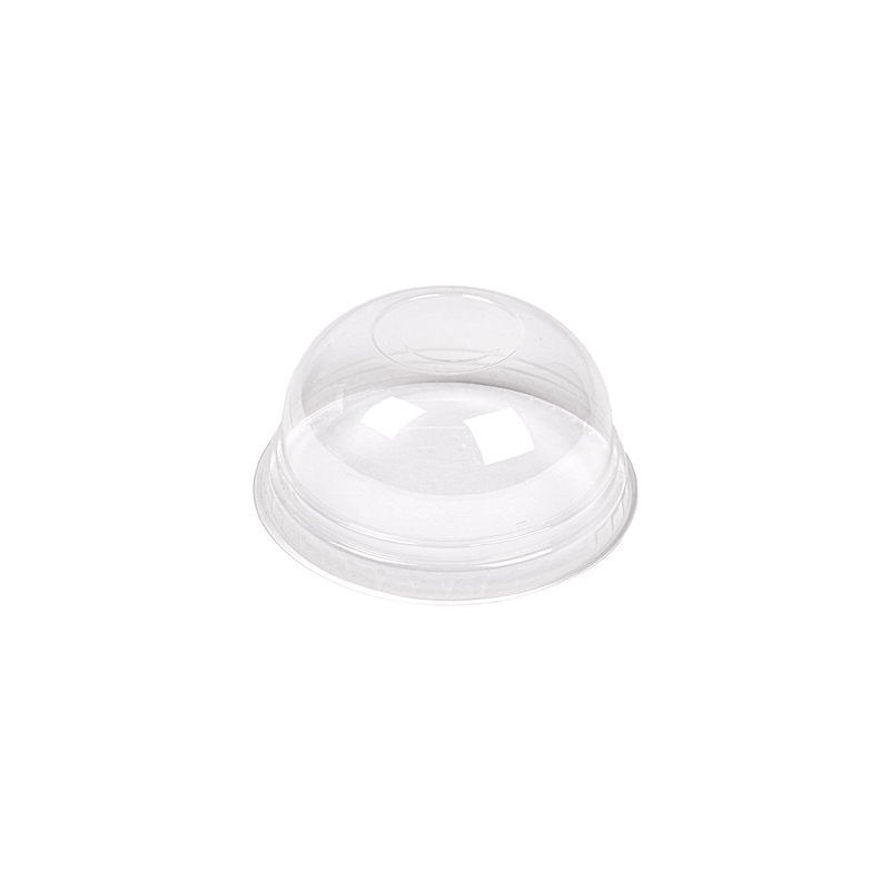 COUVERCLES COUPOLE SANS ORIFICE POUR 224.01  Ø 8,5x4,2 CM TRANSPARENT PLA (800 UNITÉ)