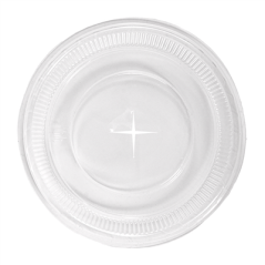 Image COUVERCLES PLATS À CROIX POUR 224.02  Ø 9,5x0,8 CM TRANSPARENT PLA (800 UNITÉ) #3