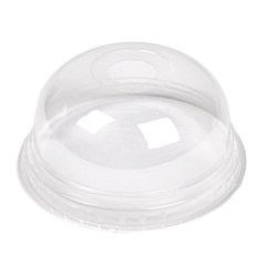 Image COUVERCLES COUPOLE AVEC ORIFICE POUR 224.02  Ø 9,5x4,4 CM TRANSPARENT PLA (800 UNITÉ) #1