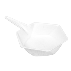 Image RÉCIPIENTS HEXAGONALES 'BIONIC' 5,5x1,5 CM BLANC BAGASSE (1000 UNITÉ) #1