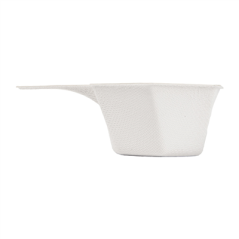 RÉCIPIENTS HEXAGONALES 'BIONIC' 5,5x3 CM BLANC BAGASSE (1000 UNITÉ)