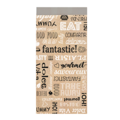 Image SACHETS INGRAISSABLES POUR SANDWICHES 'PAROLE' 40+20 G/M2 12+4x26 CM MARRON KRAFT + ALUMINIUM (500 UNITÉ) #1