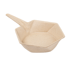 Image RÉCIPIENTS HEXAGONALES 'BIONIC' 5,5x1,5 CM NATUREL BAGASSE (1000 UNITÉ) #1