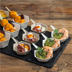 Image RÉCIPIENTS HEXAGONALES 'BIONIC'  5,5x1,5 CM NATUREL BAGASSE (1000 UNITÉ) #4