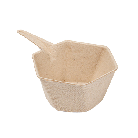 Image RÉCIPIENTS HEXAGONALES 'BIONIC'  5,5x3 CM NATUREL BAGASSE (1000 UNITÉ) #1