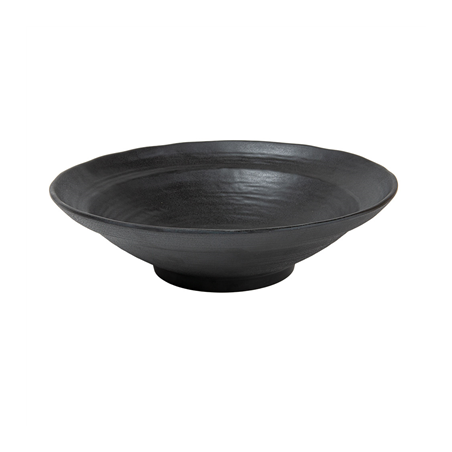 Image BOLS 'ASAMI WARE' 2200 ML Ø 30,5x8,5 CM NOIR MÉLAMINE (4 UNITÉ) #1