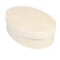 Image MINI BOÎTE OVALE AVEC COUVERCLE  16x10,5x5 CM NATUREL BOIS (20 UNITÉ) #1