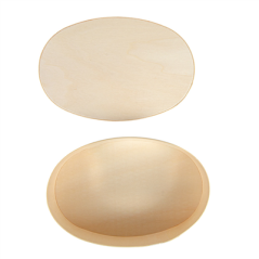 Image MINI BOÎTE OVALE AVEC COUVERCLE  16x10,5x5 CM NATUREL BOIS (20 UNITÉ) #5