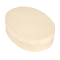 Image MINI BOÎTE OVALE AVEC COUVERCLE  19,5x14,5x5 CM NATUREL BOIS (20 UNITÉ) #1