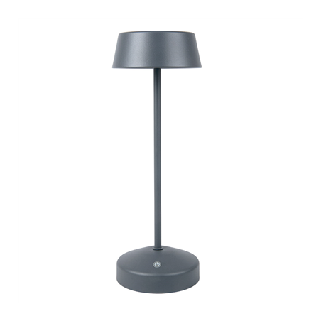 LAMPE LED SANS FIL + VARIATEUR 4000 mAH Ø 11x32 CM GRIS METAL (1 UNITÉ)