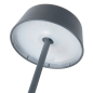 Image LAMPE LED SANS FIL + VARIATEUR 4000 mAH Ø 11x32 CM GRIS METAL (1 UNITÉ) #3