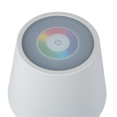 Image LAMPE LED SANS FIL + VARIATEUR 4000 mAH Ø 11x35 CM BLANC METAL (1 UNITÉ) #4