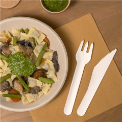 Image FOURCHETTES 'PAPER CUTLERY' 960 G/M2 15,8 CM BLANC PAPIER (50 UNITÉ) #6