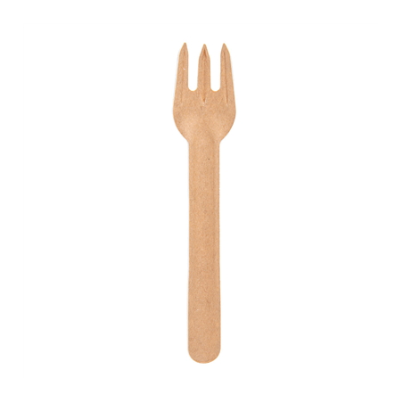 Image FOURCHETTES 'PAPER CUTLERY' 960 G/M2 15,8 CM NATUREL PAPIER (50 UNITÉ) #1