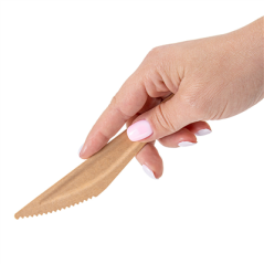 Image COUTEAUX 'PAPER CUTLERY' 960 G/M2 15,8 CM NATUREL PAPIER (50 UNITÉ) #5