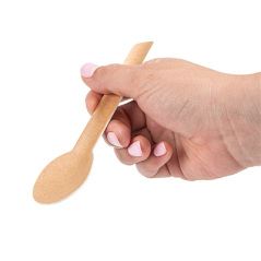 Image CUILLÈRES 'PAPER CUTLERY' 960 G/M2 15,8 CM NATUREL PAPIER (50 UNITÉ) #5