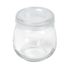 Image POT AVEC COUVERCLE 'WAKI GLASS' 120 ML Ø 6,5x6,6 CM TRANSPARENT VERRE (96 UNITÉ) #1