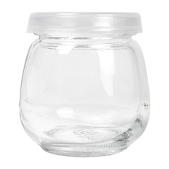 POT AVEC COUVERCLE 'WAKI GLASS' 120 ML Ø 6,5x6,6 CM TRANSPARENT VERRE (96 UNITÉ)