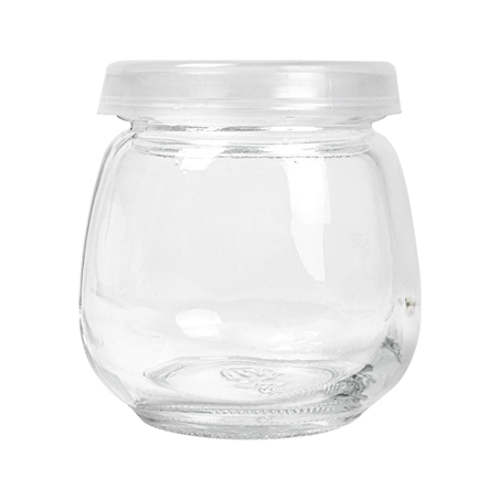 POT AVEC COUVERCLE 'WAKI GLASS' 120 ML Ø 6,5x6,6 CM TRANSPARENT VERRE (96 UNITÉ)