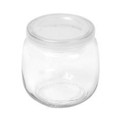 Image POT AVEC COUVERCLE 'WAKI GLASS' 200 ML Ø 7,3x7,3 CM TRANSPARENT VERRE (72 UNITÉ) #1