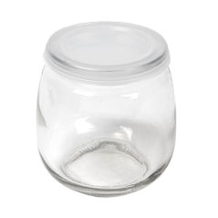 Image POT AVEC COUVERCLE 'WAKI GLASS' 300 ML Ø 8,4x8,7 CM TRANSPARENT VERRE (48 UNITÉ) #1