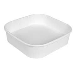 Image RÉCIPIENTS CARRÉS 750 ML 320 + 26 PE G/M2 16,7x16,7x4,3 CM BLANC KRAFT (300 UNITÉ) #1