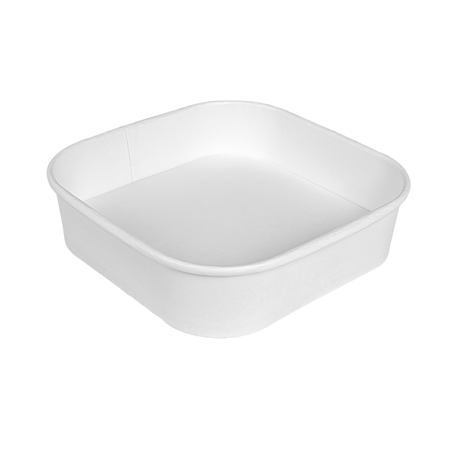 Image RÉCIPIENTS CARRÉS 750 ML 320 + 26 PE G/M2 16,7x16,7x4,3 CM BLANC KRAFT (300 UNITÉ) #1