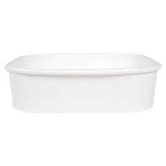 RÉCIPIENTS CARRÉS 750 ML 320 + 26 PE G/M2 16,7x16,7x4,3 CM BLANC KRAFT (300 UNITÉ)