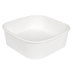 Image RÉCIPIENTS CARRÉS 1000 ML 320 + 26 PE G/M2 16,7x16,7x5,5 CM BLANC KRAFT (300 UNITÉ) #1