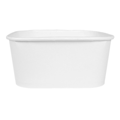 RÉCIPIENTS CARRÉS 1230 ML 320 + 26 PE G/M2 16,7x16,7x6,6 CM BLANC KRAFT (300 UNITÉ)