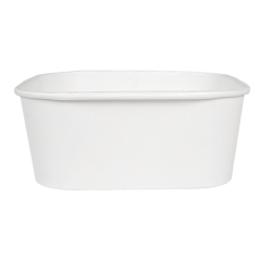 RÉCIPIENTS CARRÉS 1410 ML 320 + 26 PE G/M2 16,7x16,7x7,5 CM BLANC KRAFT (300 UNITÉ)