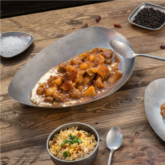 Image ASSIETTES CREUSES IRREGULIÈRES 'ARTINOX' 700 ML 30x20x4,8 CM ARGENTE INOX (6 UNITÉ) #4